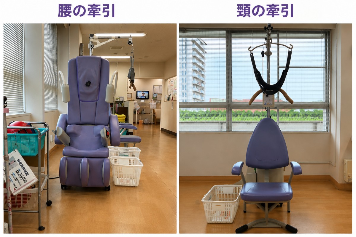 中田病院で使用している牽引機器