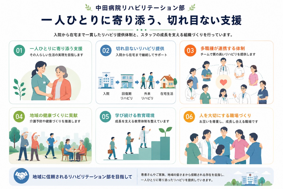 中田病院リハビリテーション部のあいさつ