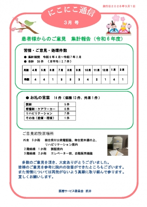 にこにこ通信2025年3月号